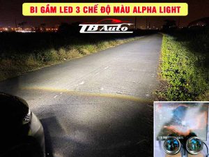 Đèn bi gầm 3 chế độ màu Alpha Light 3 Đèn bi gầm 3 chế độ màu Alpha Light không gây ra chói mắt với người lưu thông đối diện