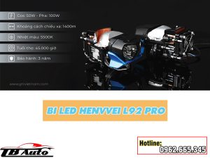 Giới thiệu bộ nâng cấp ánh sáng bi led Henvvei L92 Pro