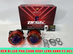 Đèn bi led pha chân xoáy lens xanh F2 HCL 2 Địa chỉ lắp đèn bi led pha chân xoáy lens xanh F2 HCL uy tín tại TB Auto