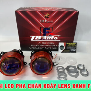 Địa chỉ lắp đèn bi led pha chân xoáy lens xanh F2 HCL uy tín tại TB Auto
