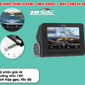 Camera hành trình Xiaomi 70mai A800S + mắt camera sau RC06 có độ phân giải 4K