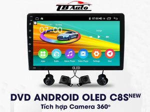 Màn hình Android Oled C8S New liền camera 360 TB Auto