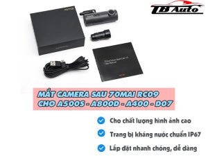 Mắt camera sau 70mai RC09 cho A500S - A800D - A400 - D07 trang bị cho xe có những tính năng đặc biệt gì?