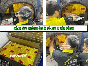 Tấm cách âm chống ồn ô tô 3M 2 lớp vàng 1 cach am chong on o to 3m 2 lop vang thanh binh auto 3