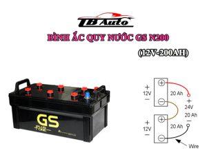 Bình ắc quy nước GS N200 ( 12V-200AH ) 1 Binh ac quy GS N200 1