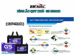 Bình ắc quy khô GS MF 85D26R ( 12V-75AH )  4 Binh ac quy kho GS 85D26R 3