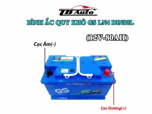 Bình ắc quy khô GS LN4 DIN80L ( 12V-80AH ) 2 Binh ac quy kho GS LN4 DIN80L 2