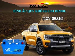 Bình ắc quy khô GS LN4 DIN80L ( 12V-80AH ) 3 Binh ac quy kho GS LN4 DIN80L 3