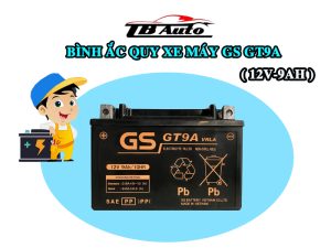 Bình ắc quy xe máy Spacy GS GT9A ( 12V-9AH ) 1 Binh ac quy xe may Spacy GT9A 1