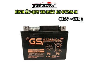 Bình ắc quy xe máy GS GTZ5S-H ( 12V - 4Ah ) 1 GS GTZ5S H 1