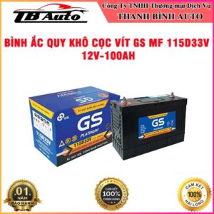 Bình ắc quy khô cọc vít GS MF 115D33V 12V-100AH TB Auto