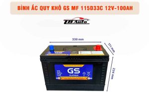Bình ắc quy khô GS MF 115D33C 12V-100AH tính tự phóng điện thấp