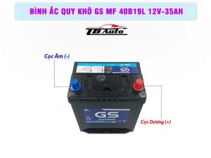 Bình ắc quy khô GS MF 40B19L 12V-35AH có thiết kế nhỏ gọn