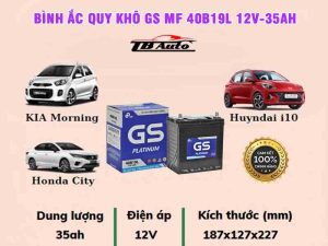 Địa điểm bán Bình ắc quy khô GS MF 40B19L 12V-35AH uy tín tại TPHCM