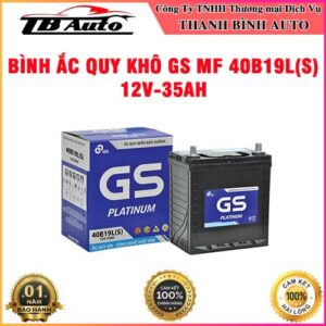 Bình ắc quy khô GS MF 40B19L(S) 12V-35AH TB Auto