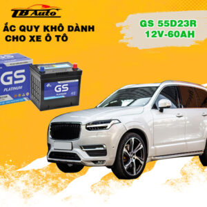 Địa chỉ lắp bình ắc quy khô GS MF 55D23R 12V-60AH uy tín tại TPHCM
