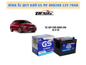 Địa chỉ lắp bình ắc quy khô GS MF 80D26R 12V-70AH uy tín tại TPHCM