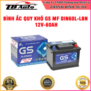 Bình ắc quy khô GS MF DIN60L-LBN 12V-60AH