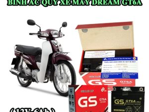 Bình ắc quy xe máy Dream GS GT6A ( 12V-6Ah ) 3 Binh ac quy xe may Dream GS GT6A 2