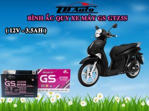 Bình ắc quy xe máy GS GTZ5S ( 12V - 3.5AH ) 2 Binh ac quy xe may GS GTZ5S