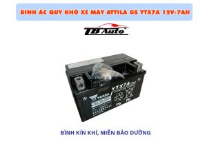 Bình ắc quy xe máy Attila GS YTX7A 12V-7AH 1 Bình ắc quy xe máy Attila GS YTX7A 12V-7AH TB Auto