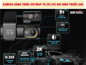 Camera hành trình Vietmap TS-2K Lite độ phân giải 2K Full HD