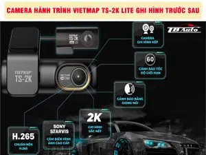 Camera hành trình Vietmap TS-2K Lite 2 Camera hành trình Vietmap TS-2K Lite độ phân giải 2K Full HD