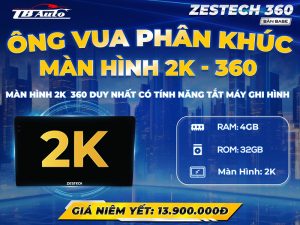 Màn hình Zestech 360 Base nâng cấp 2024 – Màn hình 2K 2 Zestech 360 Base nâng cấp 2024 được nâng cấp lên 4GB mạnh mẽ