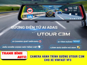 Camera hành trình gương Utour C3M cho xe VinFast VF3 1 Địa chỉ lắp camera hành trình gương Utour C3M cho xe VinFast VF3 uy tín chất lượng tại TP HCM