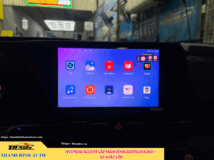 Hyundai Accent gắn màn hình Zestech E360 + Cảm biến áp suất lốp 2 Hyundai Accent gắn màn hình Zestech E360 + Cảm biến áp suất lốp Thanh Bình Auto