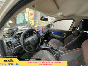 Ford Ranger gắn màn hình Zestech S100J + Led nội thất V4 6 Ford Ranger gắn màn hình Zestech S100J + Led nội thất V4 Thanh Bình Auto
