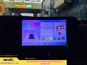 Hyundai Accent gắn màn hình Zestech E360 + Cảm biến áp suất lốp 1 Hyundai Accent gắn màn hình Zestech E360 + Cảm biến áp suất lốp Thanh Bình Auto