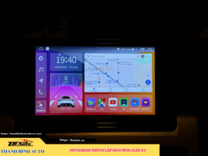 Mitsubishi Triton lên màn hình Oled X4 1 Mitsubishi Triton lên màn hình Oled X4 Thanh Bình Auto