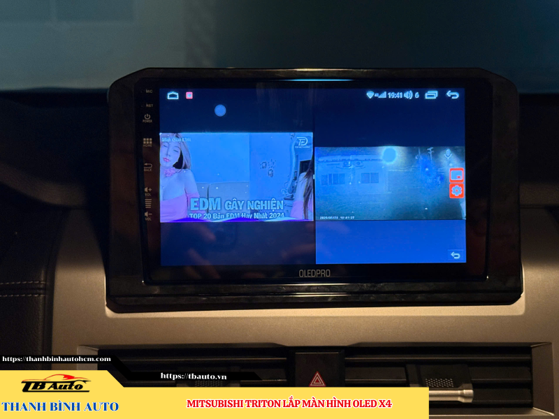 Mitsubishi Triton lên màn hình Oled X4 10 Mitsubishi Triton lên màn hình Oled X4 Thanh Bình Auto
