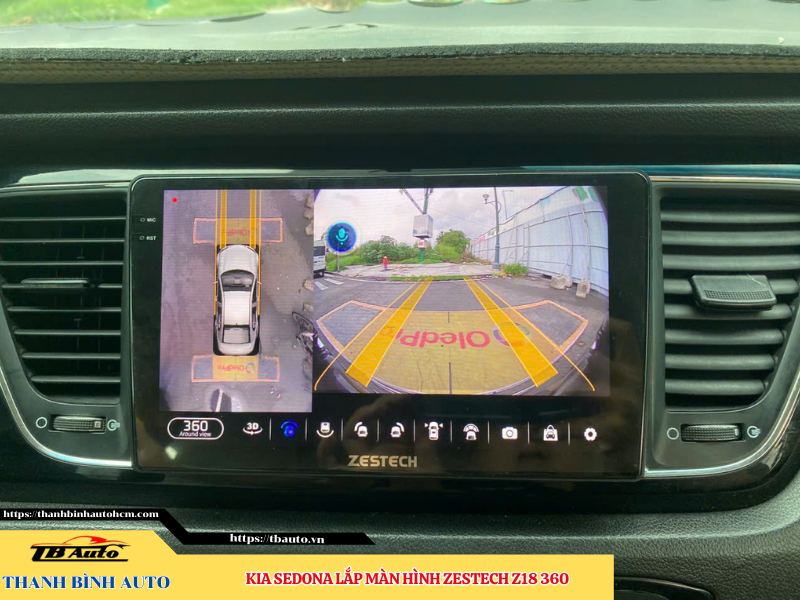 Kia Sedona lên màn hình Zestech Z18 360 Thanh Bình Auto