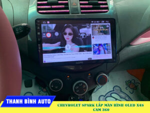 Màn hình Oled X4S lắp cho xe Chevrolet Spark Thanh Bình Auto
