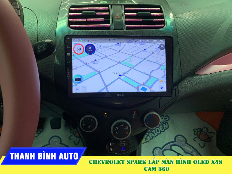 Màn hình Oled X4S lắp cho xe Chevrolet Spark Thanh Bình Auto