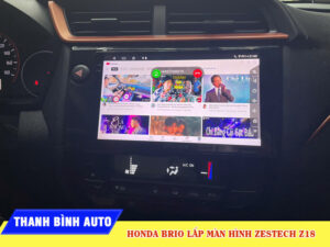 Honda Brio lên màn hình Zestech Z18 1 Honda Brio lắp màn hình Zestech Z18 Thanh Bình Auto