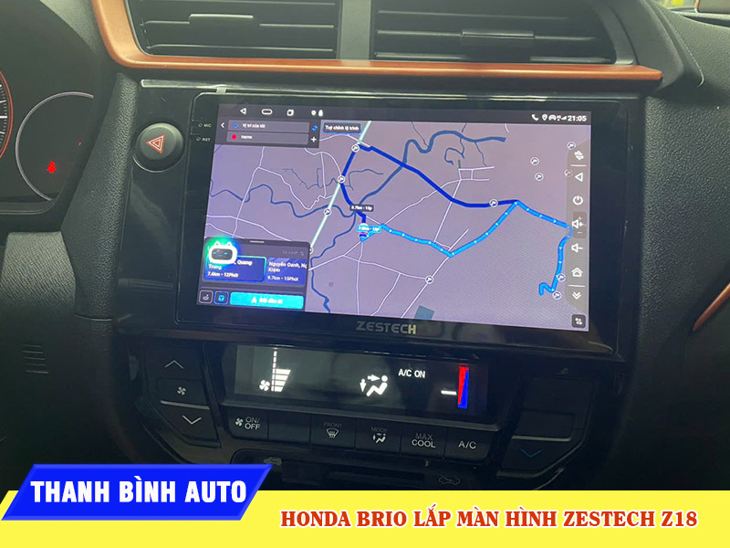 Honda Brio lên màn hình Zestech Z18 5 Honda Brio lắp màn hình Zestech Z18 Thanh Bình Auto