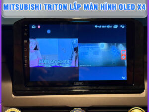 Mitsubishi Triton lên màn hình Oled X4 Thanh Bình Auto