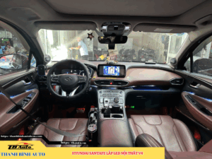 Hyundai Santafe lắp Led nội thất V4 Thanh Bình Auto