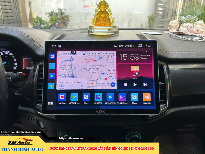 Ford Ranger Wildtrak 2020 gắn màn hình Oled 13in Cam 360 7 Ford Ranger Wildtrak 2020 lên màn hình Oled 13in Cam 360 Thanh Bình Auto