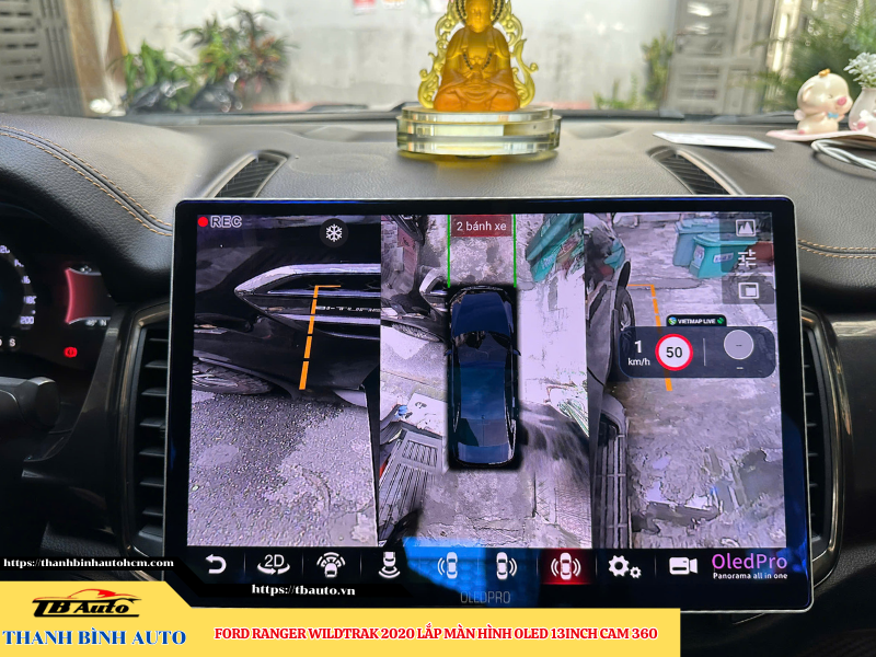 Ford Ranger Wildtrak 2020 gắn màn hình Oled 13in Cam 360 11 Ford Ranger Wildtrak 2020 lên màn hình Oled 13in Cam 360 Thanh Bình Auto