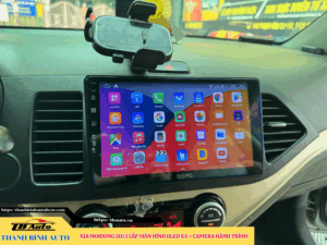 Kia Morning 2015 lên màn hình Oled X4 + Camera hành trình Thanh Bình Auto