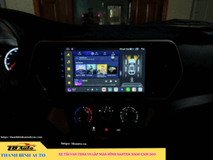 Xe tải Van Tera V6 gắn màn hình Santek X800 Cam 360 Thanh Bình Auto