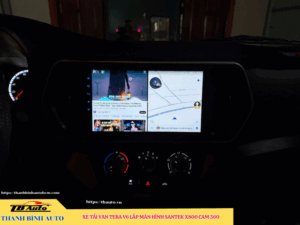 Xe tải Van Tera V6 gắn màn hình Santek X800 Cam 360 Thanh Bình Auto