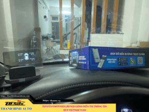 Toyota Fortuner gắn màn hình hiển thị thông tin HUD Vietmap H1AS Thanh Bình Auto