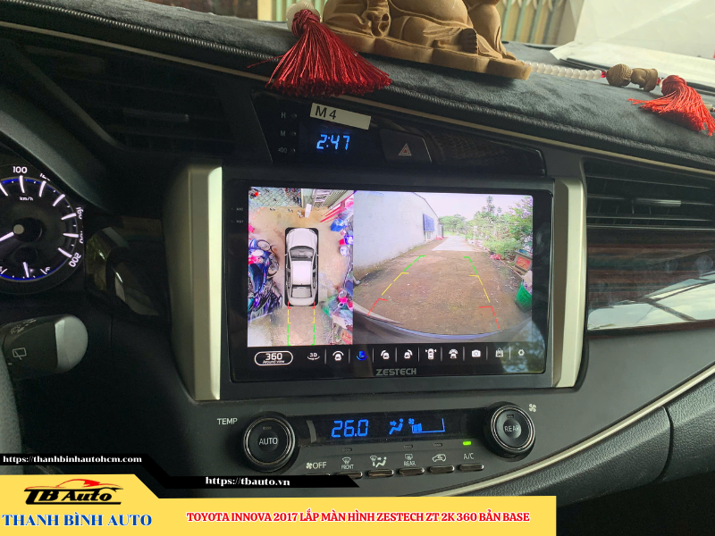 Toyota Innova 2017 gắn màn hình Zestech ZT 2K 360 Bản Base Thanh Bình Auto