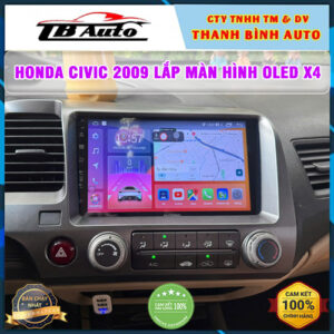 Honda Civic 2009 lên màn hình Oled X4 Thanh Bình Auto
