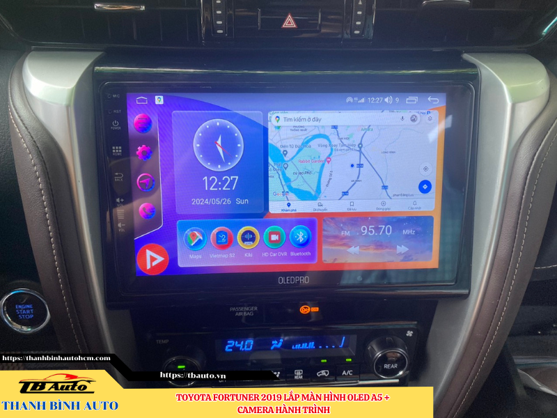 Toyota Fortuner 2019 gắn màn hình Oled A5 + Camera hành trình 9 Toyota Fortuner 2019 gắn màn hình Oled A5 + Camera hành trình Thanh Bình Auto